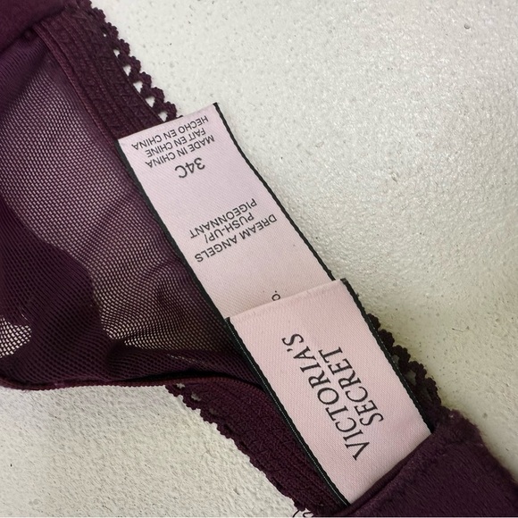 Victoria’s Secret Dream Angels Push-Up Bra 34C Purple Lace Size: 34C - Picture 4 of 5